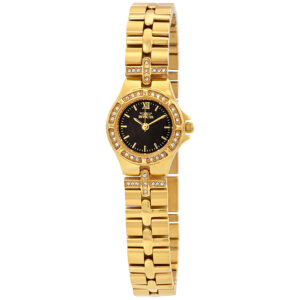invicta wildflower crystal black dial ladies watch 17065