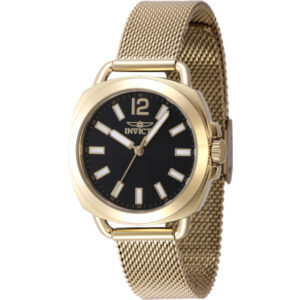invicta wildflower quartz black dial ladies watch 47324