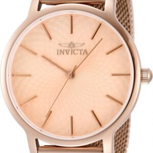 invicta wildflower quartz rose gold dial ladies watch 48974