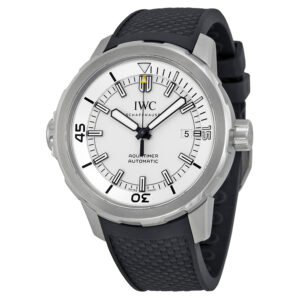 iwc aquatimer automatic silver dial black rubber men's watch iw329003