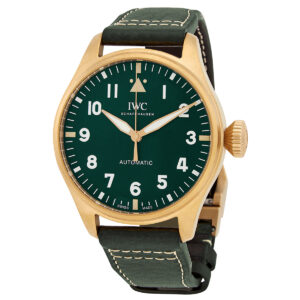iwc big pilot bronze spitfire automatic green dial men's watch iw329702