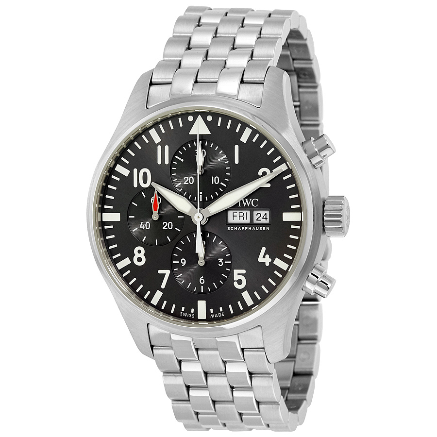 iwc pilot spitfire automatic chronograph grey dial men's watch iw377719 iwc pilot spitfire automatic chronograph grey dial men's watch iw377719