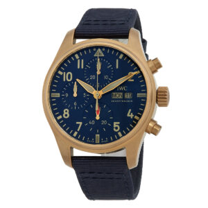 iwc pilots chronograph automatic blue dial men's watch iw388109