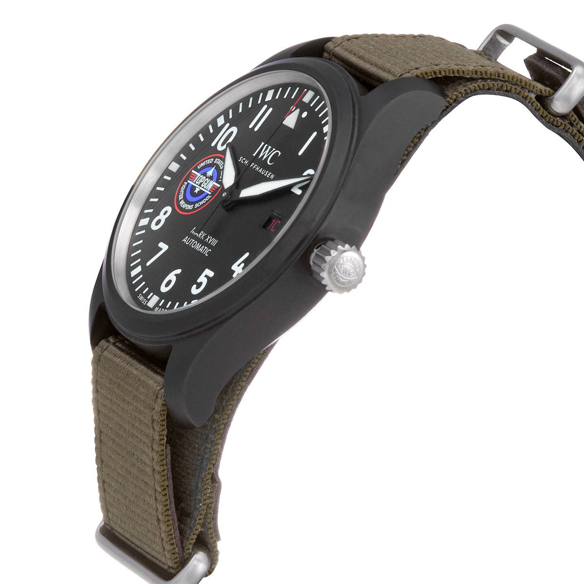 iwc pilots mark xviii top gun sfti automatic black dial men's watch iw324712 iwc pilots mark xviii top gun sfti automatic black dial men's watch iw324712