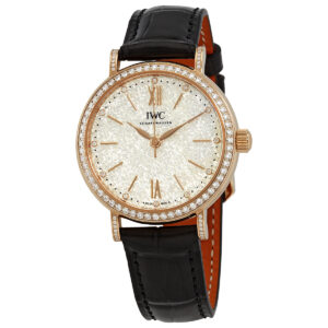 iwc portofino automatic 18kt rose gold diamond ladies watch iw357406