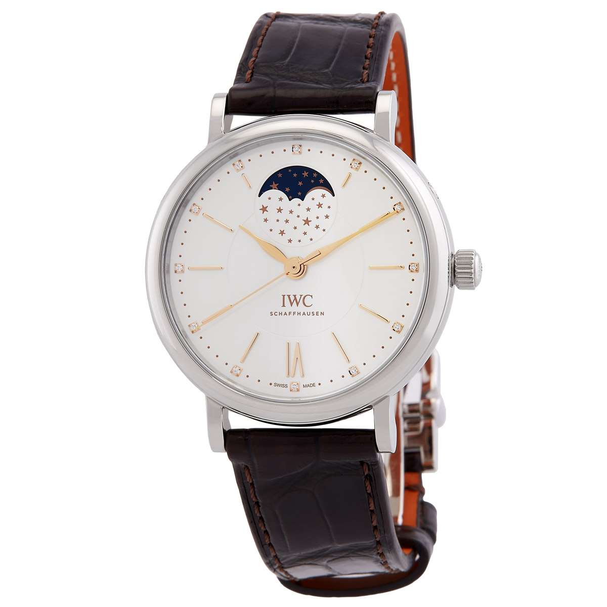 iwc portofino automatic diamond silver dial ladies watch iw459011 iwc portofino automatic diamond silver dial ladies watch iw459011