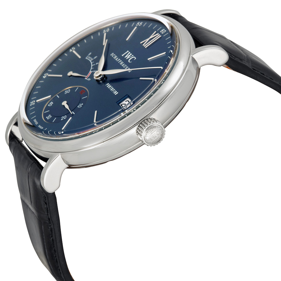 iwc portofino blue dial hand wound eight days men's watch iw510106 iwc portofino blue dial hand wound eight days men's watch iw510106