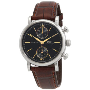 iwc portofino chronograph 39 automatic black dial men's watch iw391404