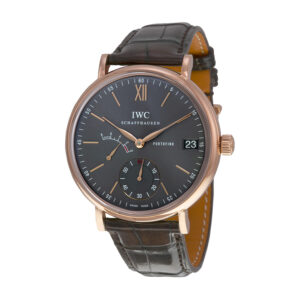 iwc portofino hand wind grey dial 18 kt rose gold men's watch 5101 04