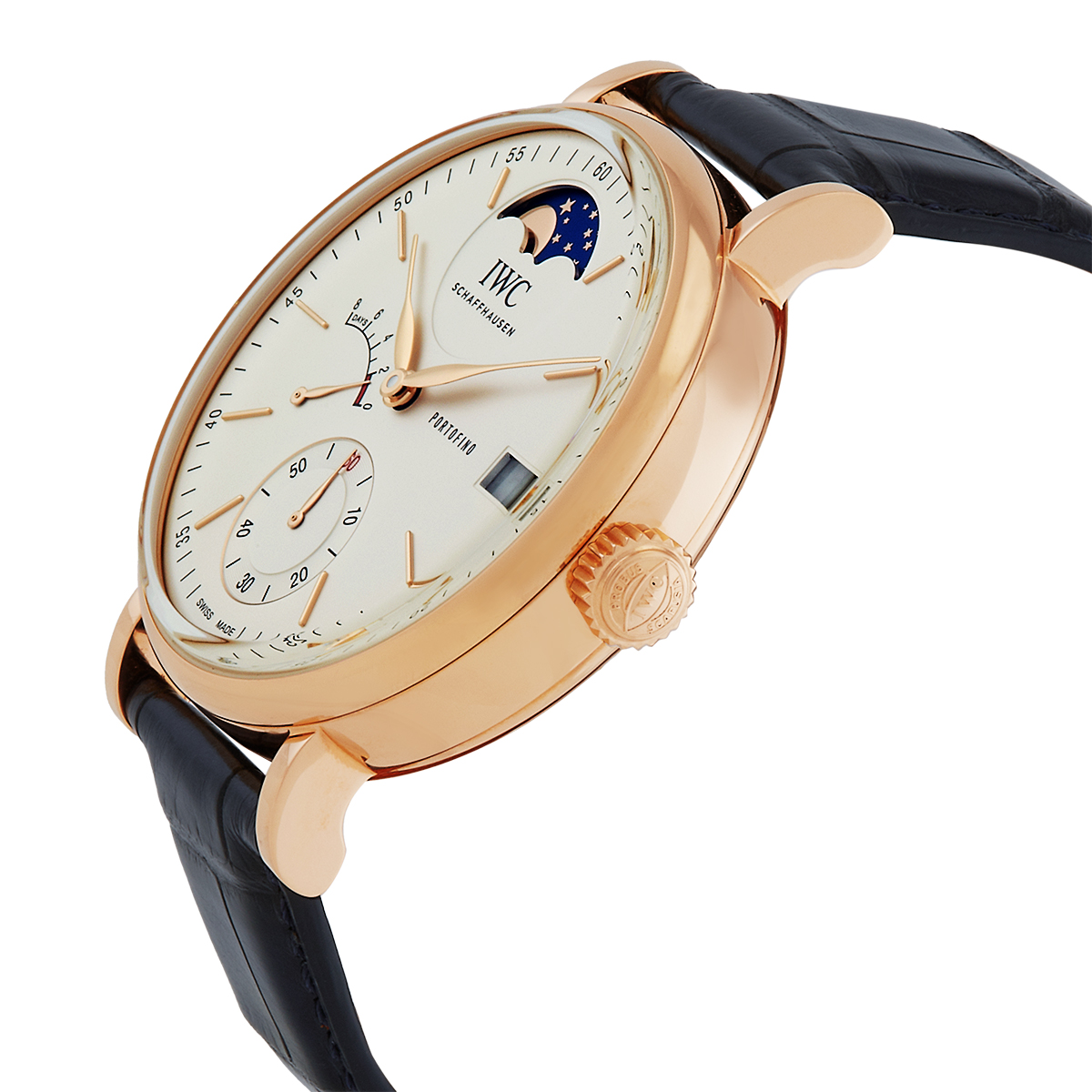 iwc portofino hand wind moon phase silver dial men's watch iw516409 iwc portofino hand wind moon phase silver dial men's watch iw516409