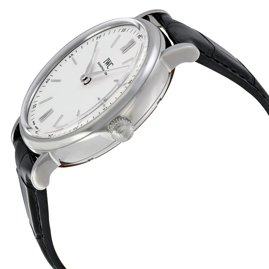 iwc portofino silver dial 8 day power reserve black leather men's watch 5111 02 iwc portofino silver dial 8 day power reserve black leather men's watch 5111 02