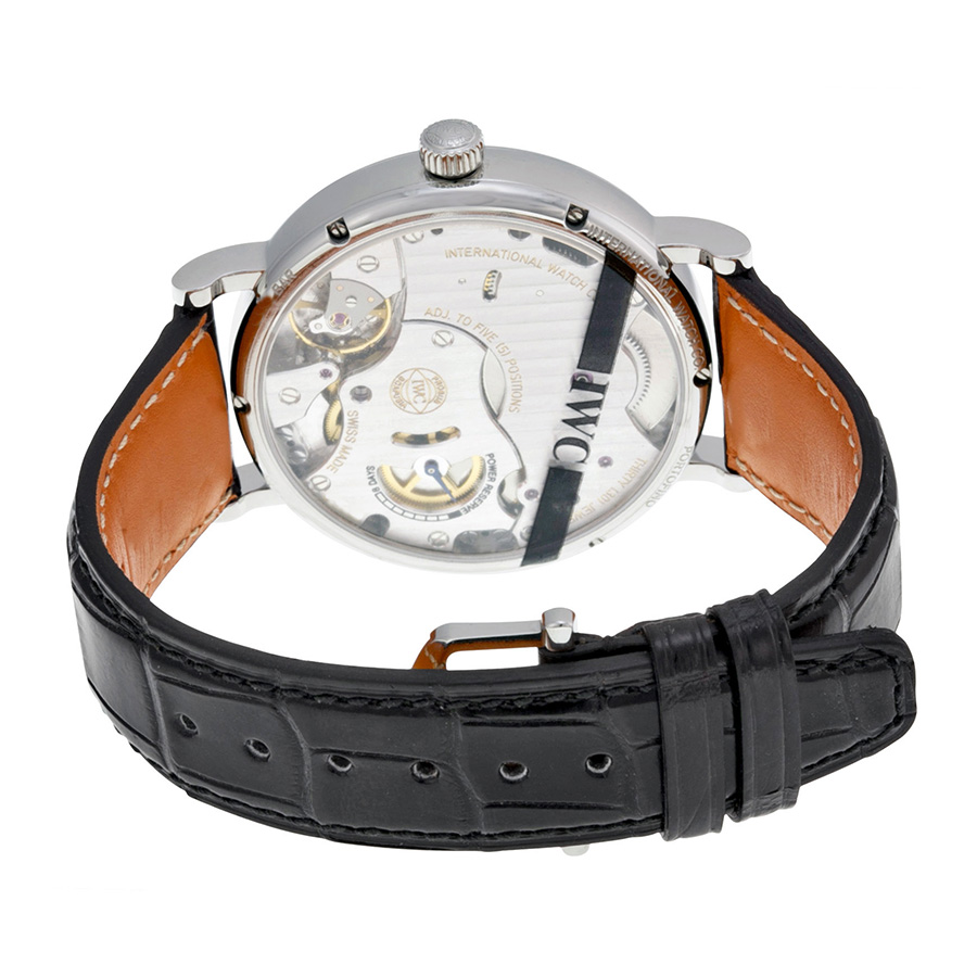 iwc portofino silver dial 8 day power reserve black leather men's watch 5111 02 iwc portofino silver dial 8 day power reserve black leather men's watch 5111 02