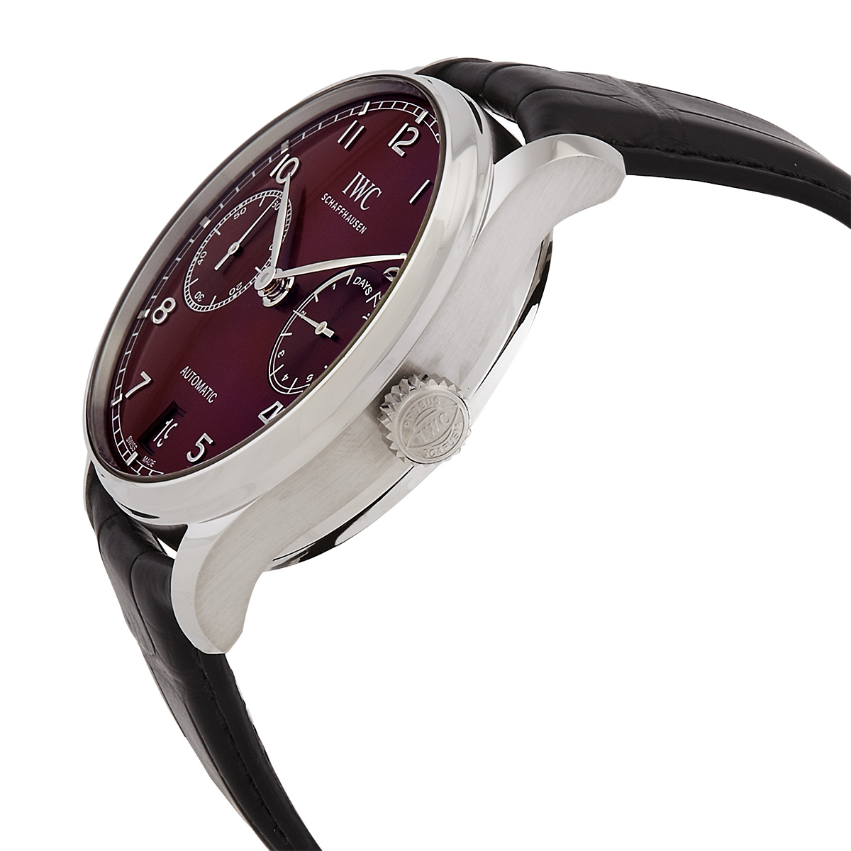 iwc portugieser automatic burgundy dial men's watch iw500714 iwc portugieser automatic burgundy dial men's watch iw500714