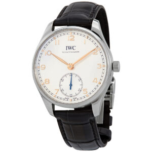 iwc portugieser automatic silver plated dial men's watch iw358303