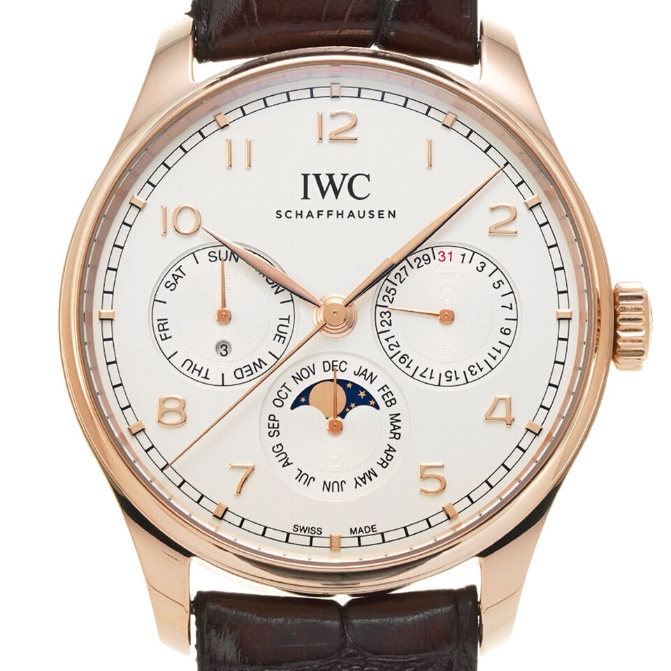 iwc portugieser perpetual moon phase automatic silver dial men's watch iw344202 iwc portugieser perpetual moon phase automatic silver dial men's watch iw344202