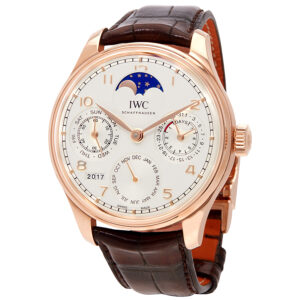 iwc portugieser 18kt rose gold prepetual calendar automatic men's watch iwc5033 02