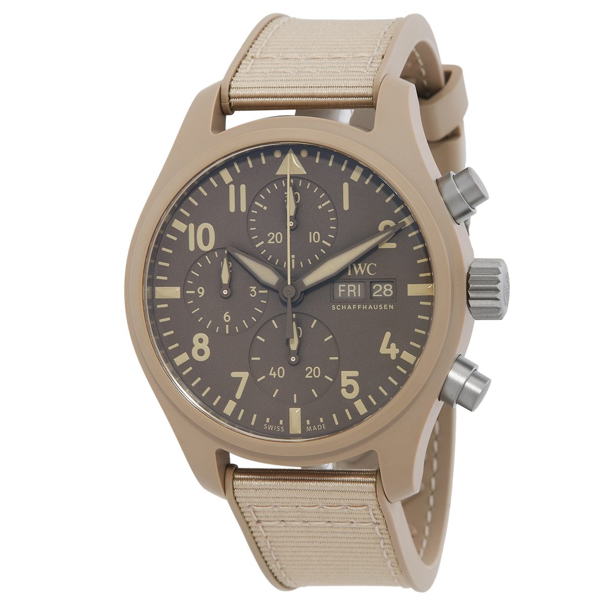 iwc top gun mojave desert chronograph automatic brown dial men's watch iw389402 iwc top gun mojave desert chronograph automatic brown dial men's watch iw389402