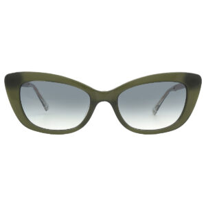 kate spade green shaded cat eye ladies sunglasses merida/g/s 01ed/9k 54