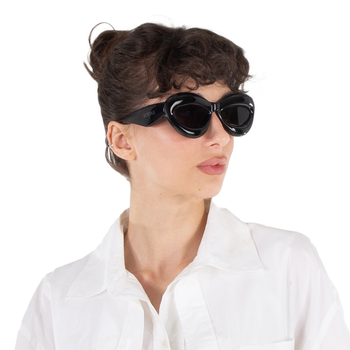 loewe grey cat eye ladies sunglasses lw40097i 01a 55 loewe grey cat eye ladies sunglasses lw40097i 01a 55