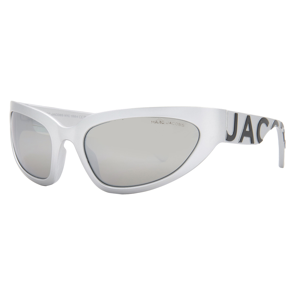 marc jacobs silver flash mirror wrap ladies sunglasses marc 738/s 079d/t4 61 marc jacobs silver flash mirror wrap ladies sunglasses marc 738/s 079d/t4 61