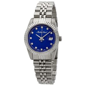 mathey tissot mathey iii quartz crystal blue dial ladies watch d810abu