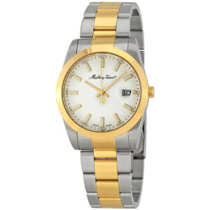 mathey tissot mathey i quartz white dial men's watch h450bi