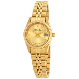 mathey tissot mathey ii quartz crystal gold dial ladies watch d710pdi