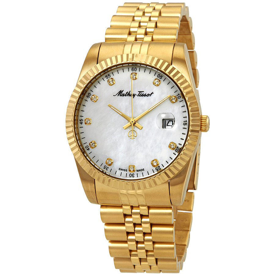 mathey tissot mathey ii quartz crystal mother of pearl dial men's watch h710pi mathey tissot mathey ii quartz crystal mother of pearl dial men's watch h710pi