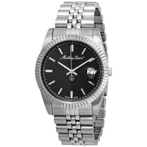 mathey tissot mathey iii quartz black dial men's watch h810an
