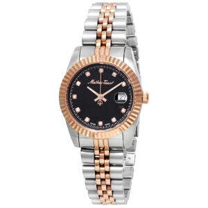 mathey tissot mathey iii quartz crystal black dial ladies watch d810rn
