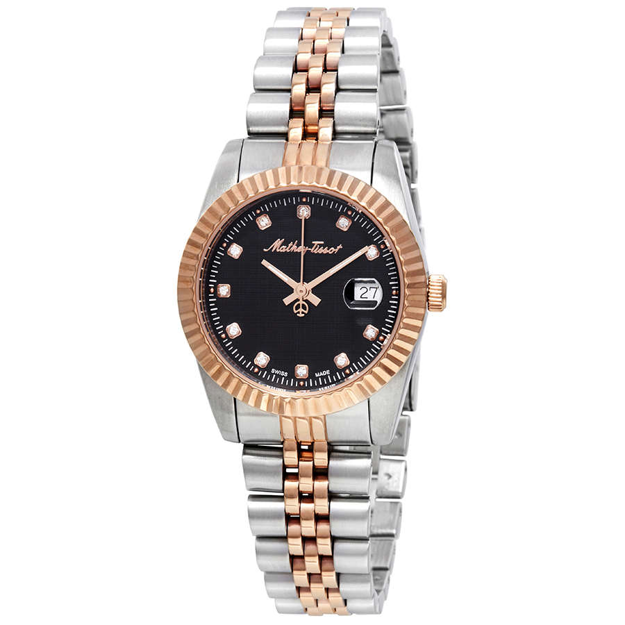 mathey tissot mathey iii quartz crystal black dial ladies watch d810rn mathey tissot mathey iii quartz crystal black dial ladies watch d810rn