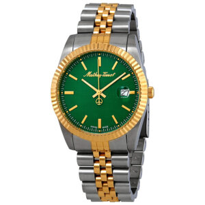 mathey tissot mathey iii quartz green dial men's watch h810bv