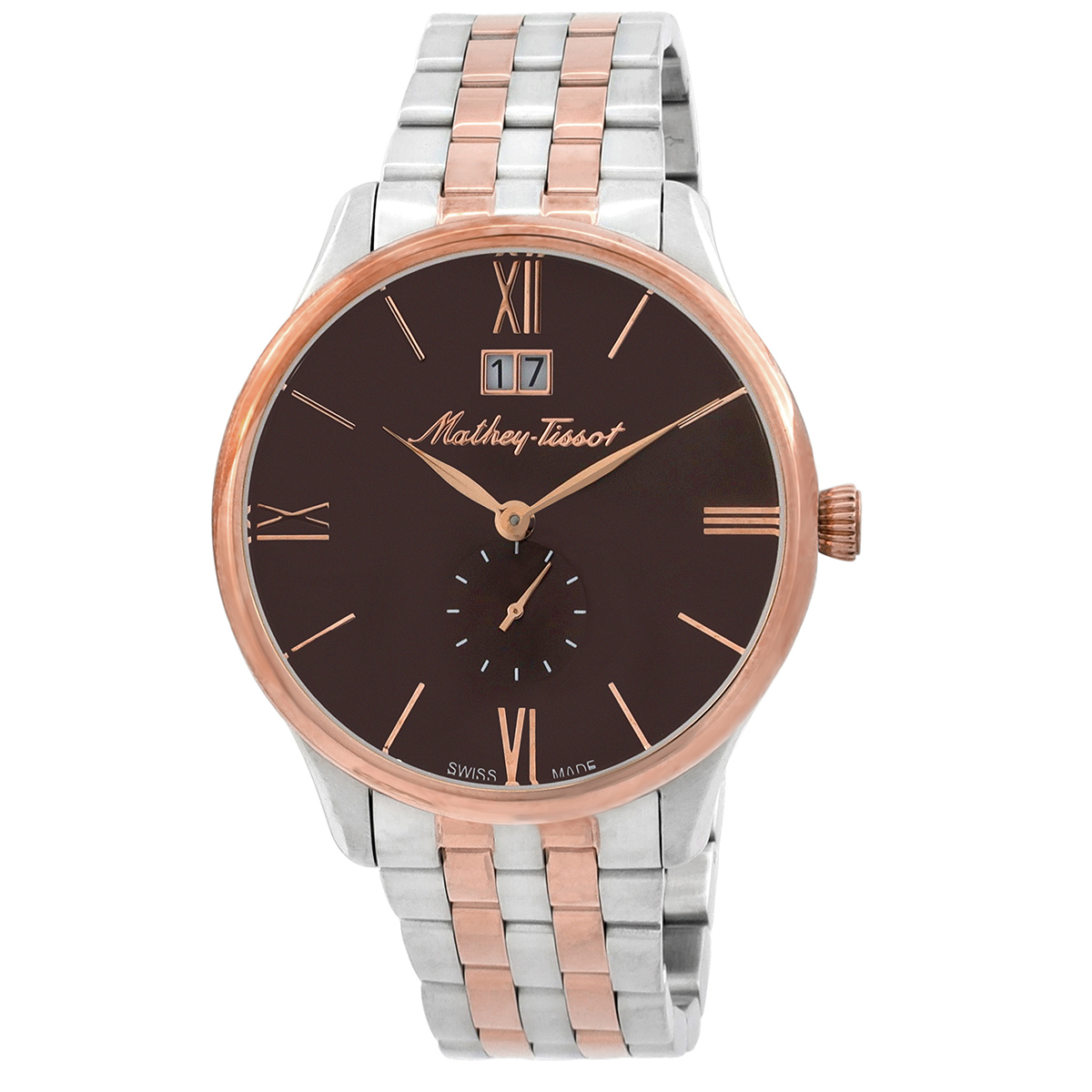 mathey tissot edmond metal brown dial men's watch h1886mrm mathey tissot edmond metal brown dial men's watch h1886mrm
