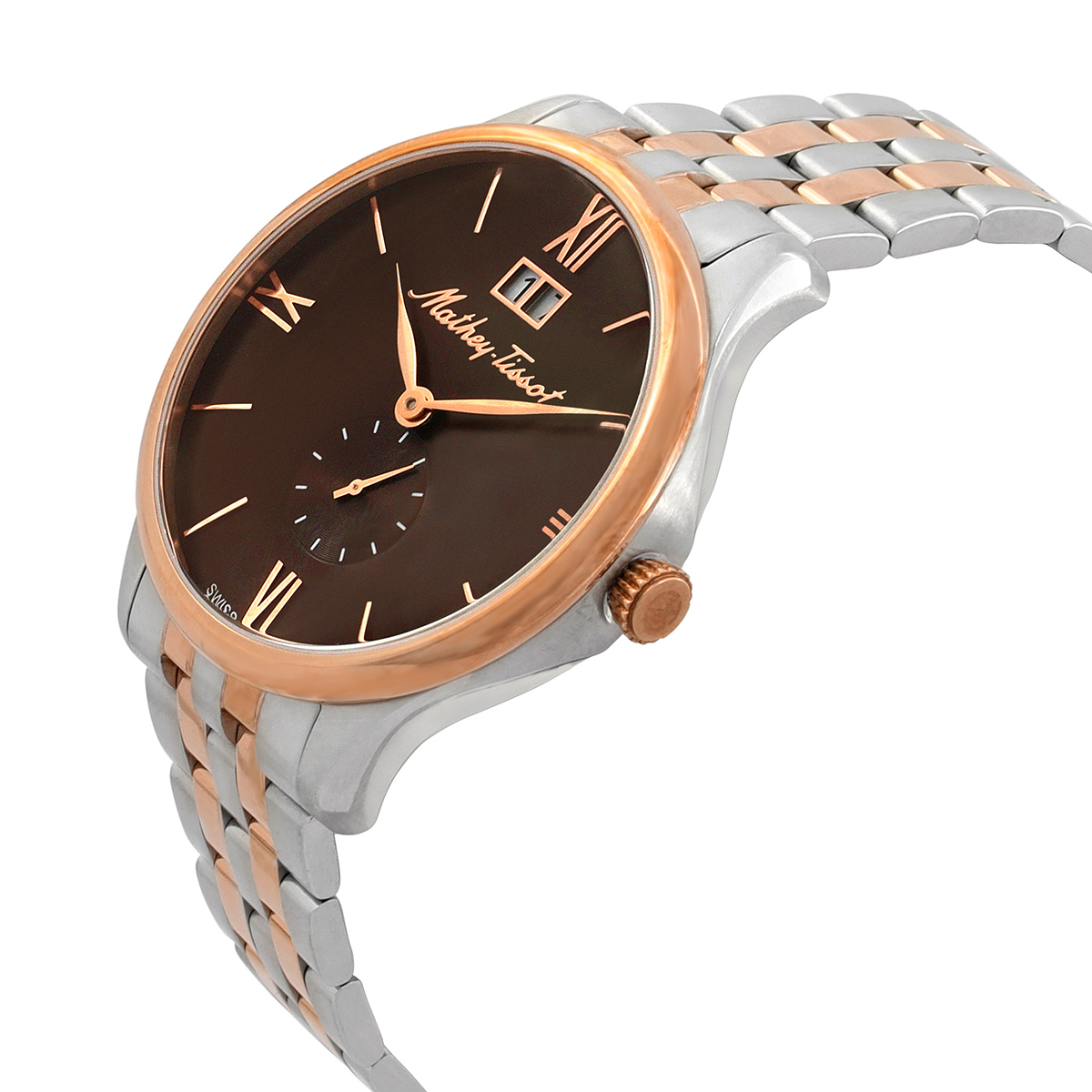 mathey tissot edmond metal brown dial men's watch h1886mrm mathey tissot edmond metal brown dial men's watch h1886mrm