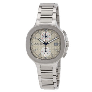 mathey tissot evasion chronograph quartz silver dial men's watch h152chas