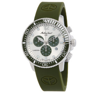 mathey tissot lagoon chronograph silver tone dial men's watch h123chlgv