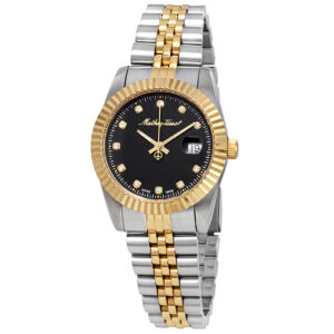 mathey tissot mathey iii quartz crystal black dial ladies watch d810bn