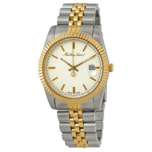 mathey tissot mathey iii quartz silver dial men's watch h810bi
