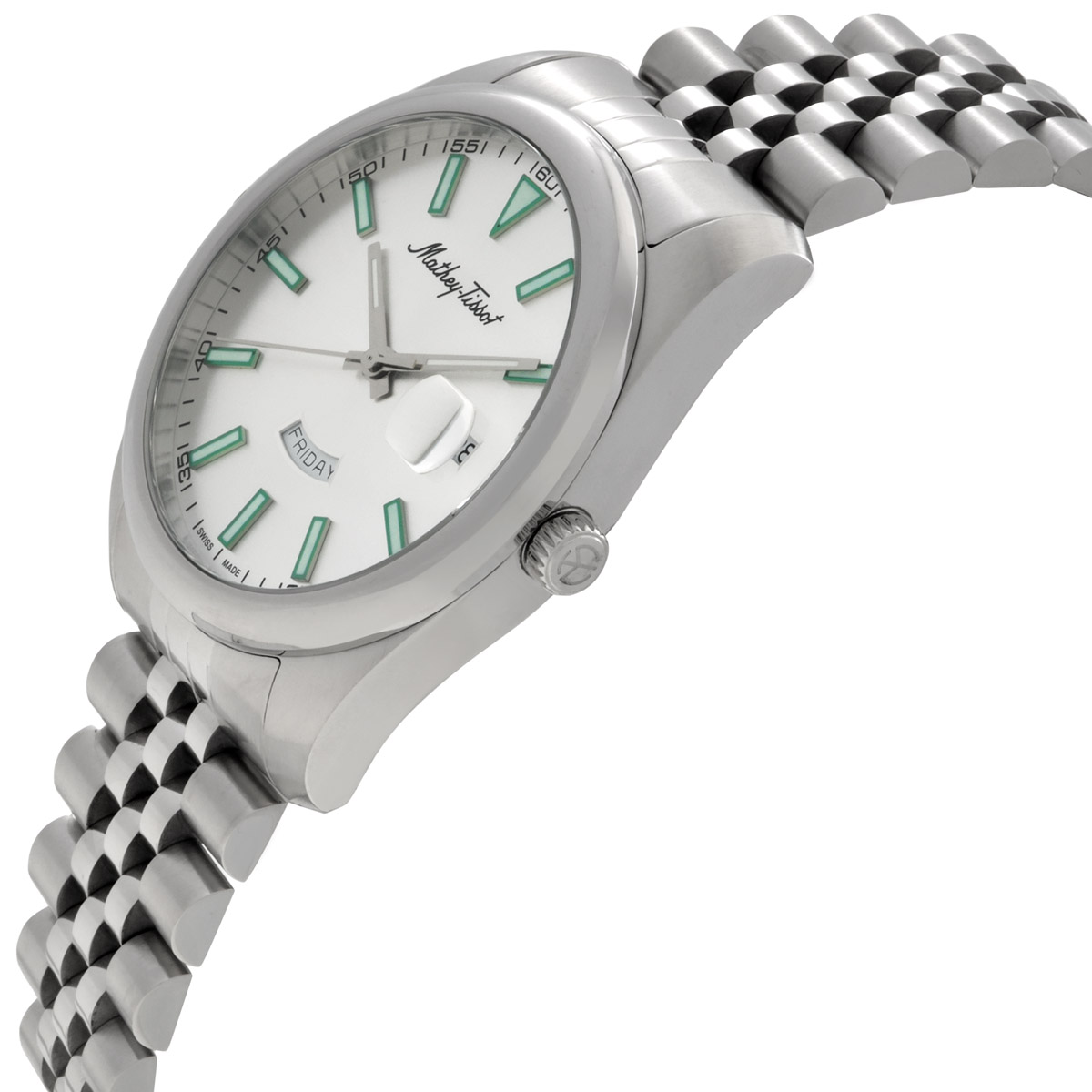 mathey tissot mathy day date quartz silver dial men's watch h510as mathey tissot mathy day date quartz silver dial men's watch h510as