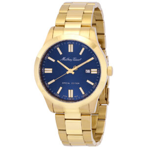 mathey tissot mathy i jumbo quartz blue dial men's watch h455pbu