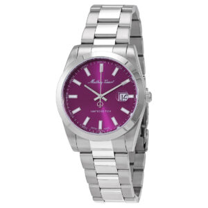 mathey tissot mathy i le quartz purple dial men's watch h451pu