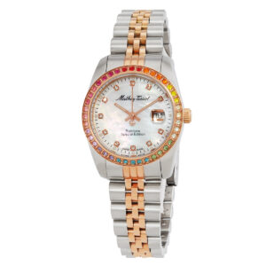 mathey tissot mathy rainbow quartz white dial ladies watch d809bqi