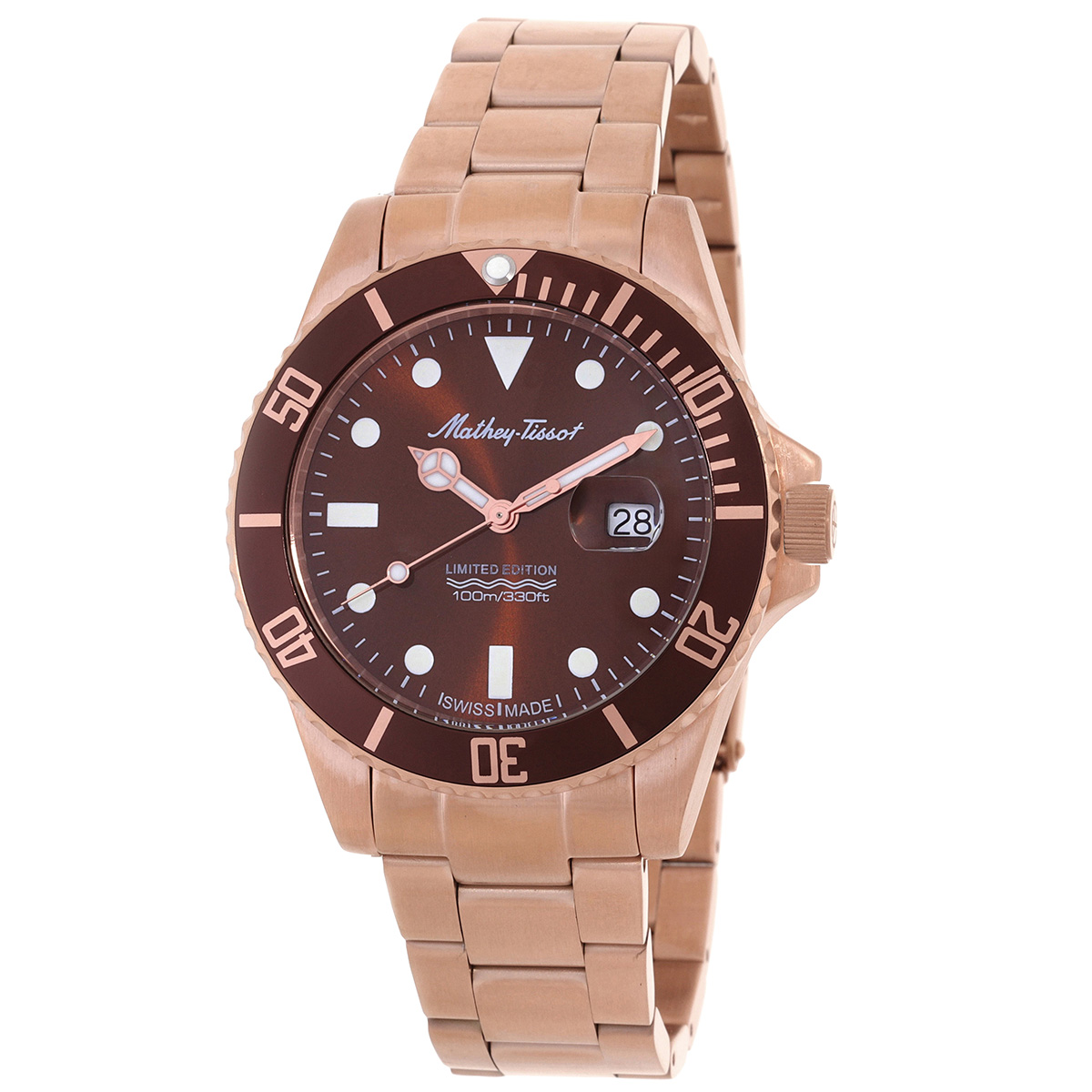 mathey tissot mathy vintage quartz 42 mm brown dial men's watch h9010prm mathey tissot mathy vintage quartz 42 mm brown dial men's watch h9010prm