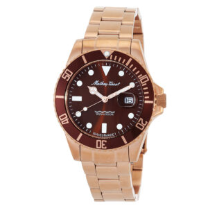 mathey tissot mathy vintage quartz 42 mm le brown dial men's watch h908aprm