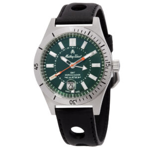mathey tissot mergulhador gmt quartz green dial men's watch mrgav