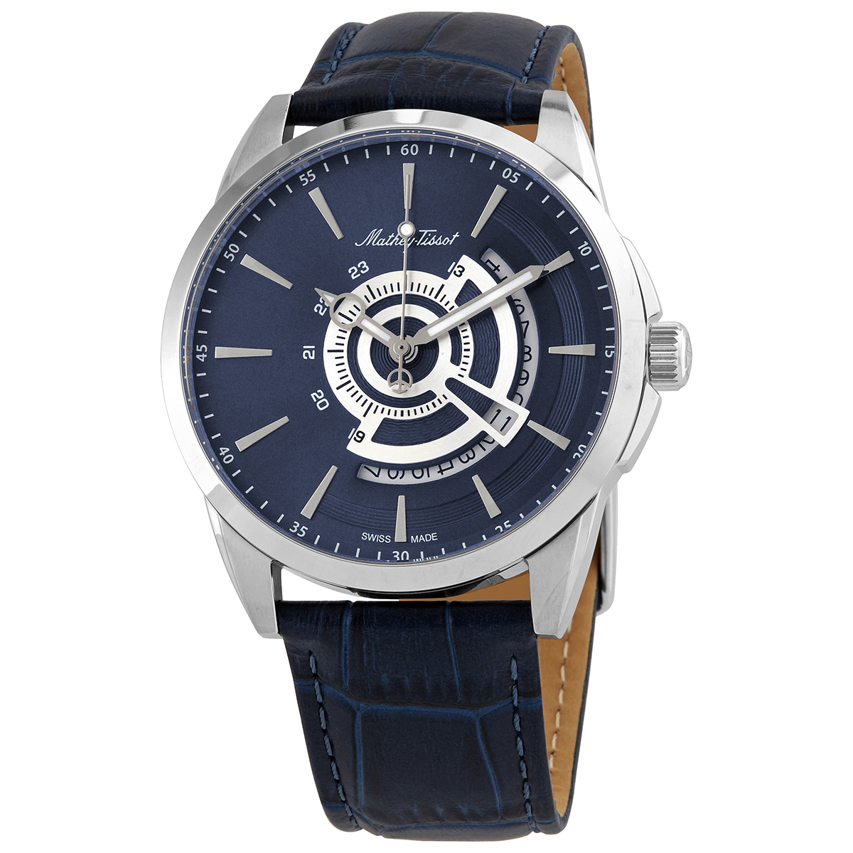 mathey tissot mondo quartz blue dial men's watch h711abu mathey tissot mondo quartz blue dial men's watch h711abu