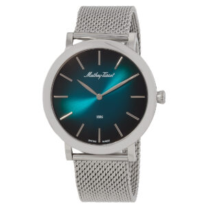 mathey tissot monsoon quartz green dial men's watch h7916av