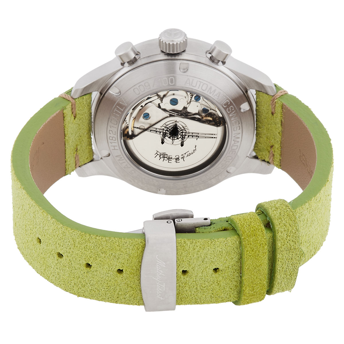 mathey tissot type 21 chrono auto chronograph automatic green dial men's watch h1821chtlv mathey tissot type 21 chrono auto chronograph automatic green dial men's watch h1821chtlv