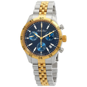 mathey tissot type 22 chronograph quartz blue dial men's watch h1822chbbu