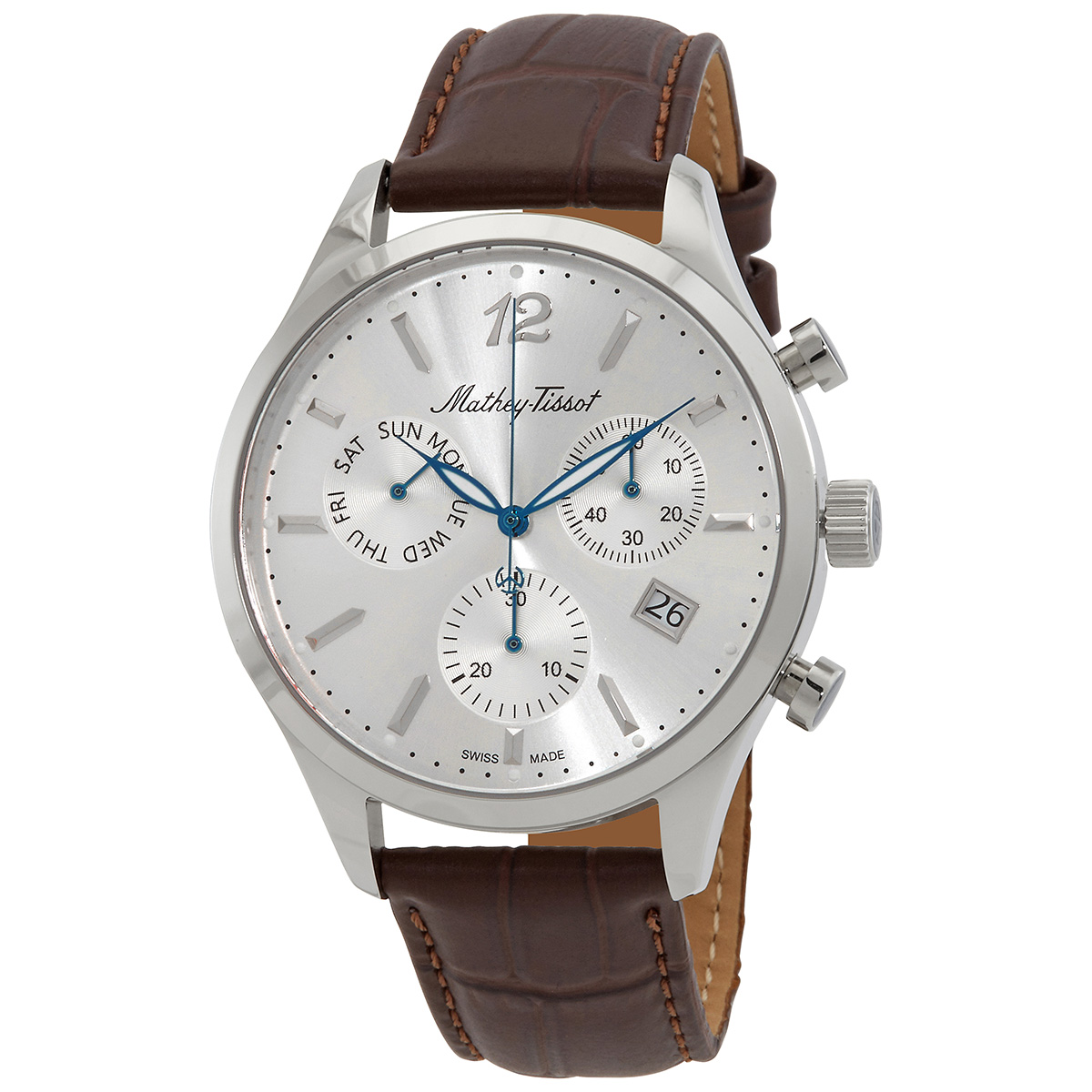 mathey tissot urban chrono chronograph quartz silver dial men's watch h411chals mathey tissot urban chrono chronograph quartz silver dial men's watch h411chals